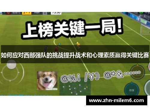 如何应对西部强队的挑战提升战术和心理素质赢得关键比赛